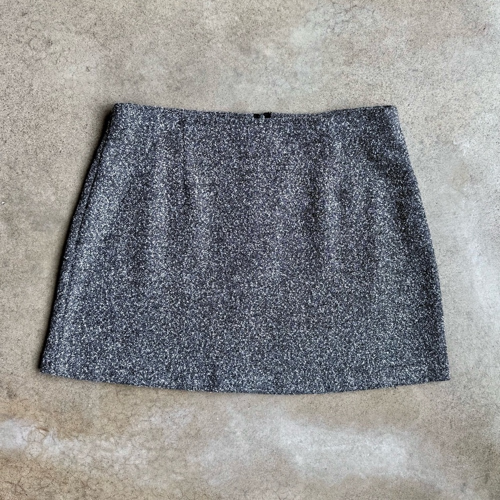 Vintage 90s Black & White Speckled Mini Skirt
